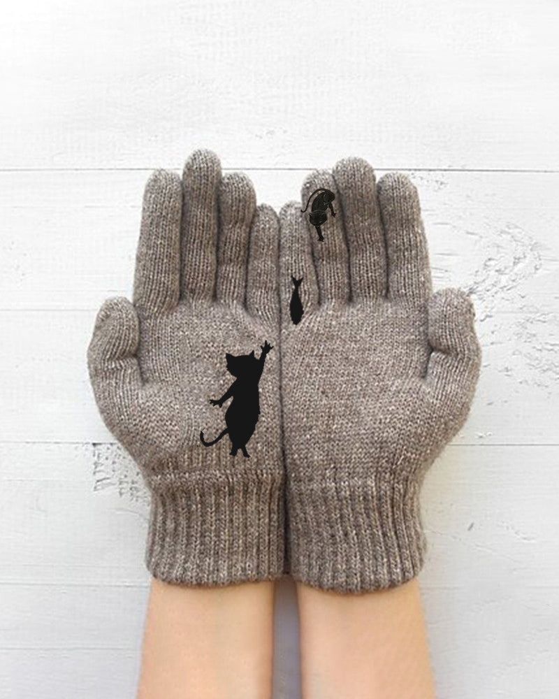 Cat Fan Cotton Gloves