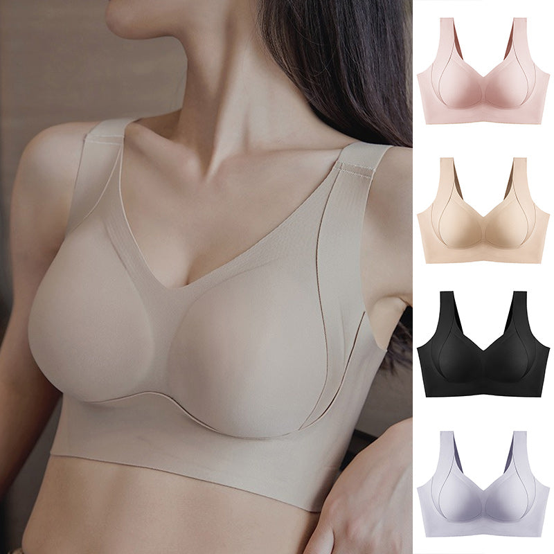 Side Coverage and Anti-Sagging Wire-Free Bra