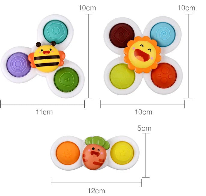 Suction cup spinner toys