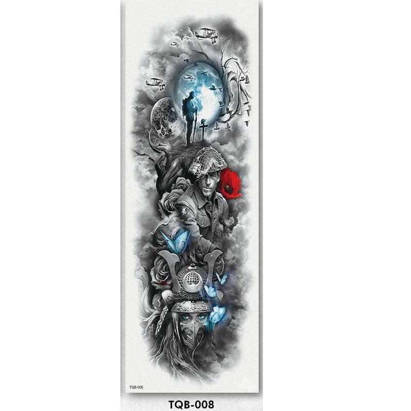 Full Arm sleeve Tattoo Waterproof temporary tattoo Sticker