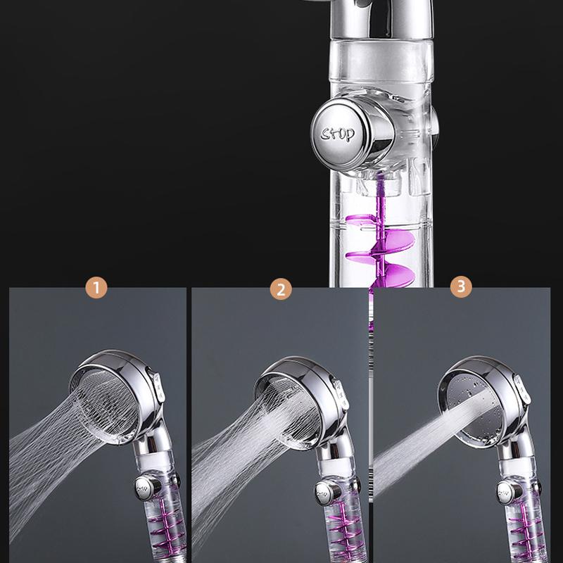 3 Mode Adjustable High Pressure Water Saving Shower Head