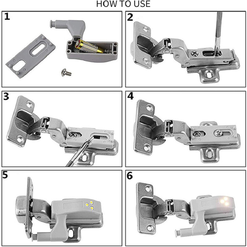 Hinge LED Sensor Light For Kitchen Bedroom(10 pcs)