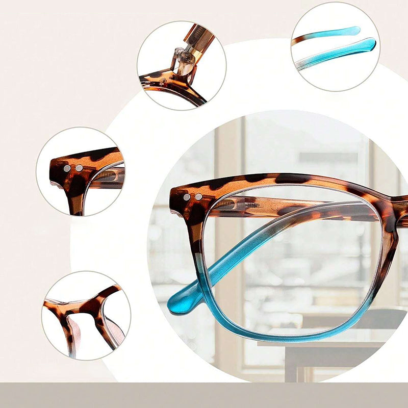 Sexy Leopard Print Gradient Reading Glasses