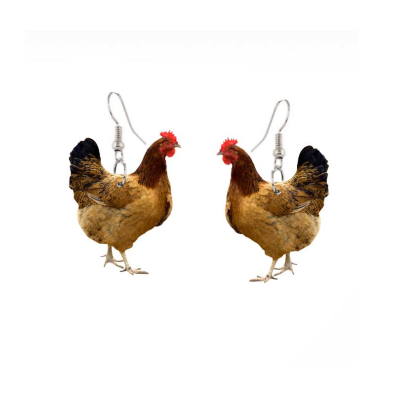 Unique Chicken Earrings