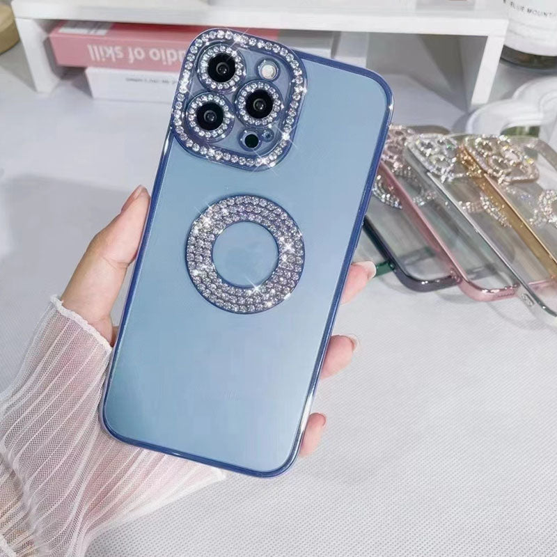 Rhinestone Soft Silicone Luxury Fashion Protective Transparent Phone Case