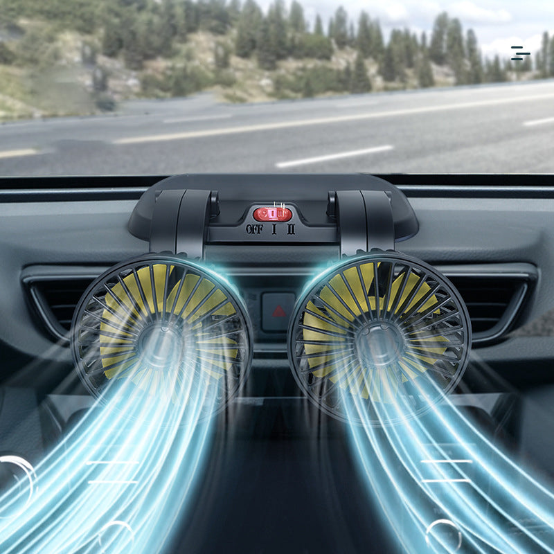 Foldable Car Dual-Head Fan