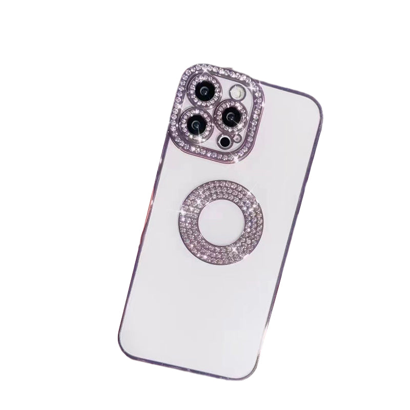 Rhinestone Soft Silicone Luxury Fashion Protective Transparent Phone Case