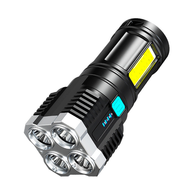 4 Lamp Beads LED Multi-function Strong Light Flashlight