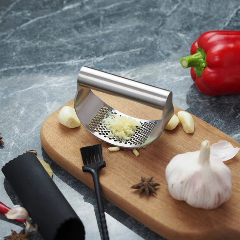 Premium Stainless Steel Garlic Press, Garlic Press Cooking Tool