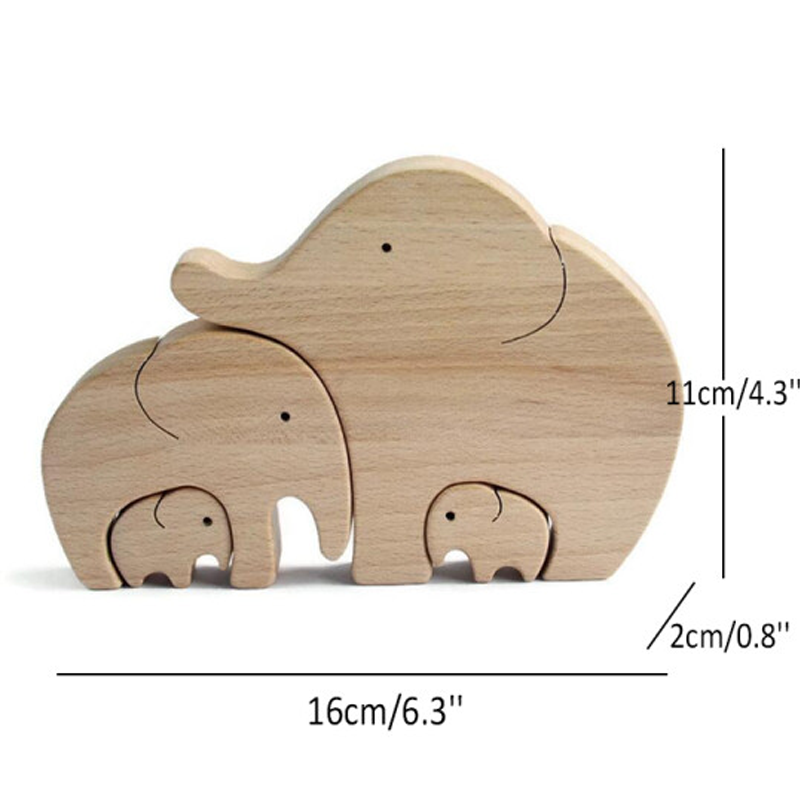 Mother's Day Gift - Creative Wooden Elephant Ornament