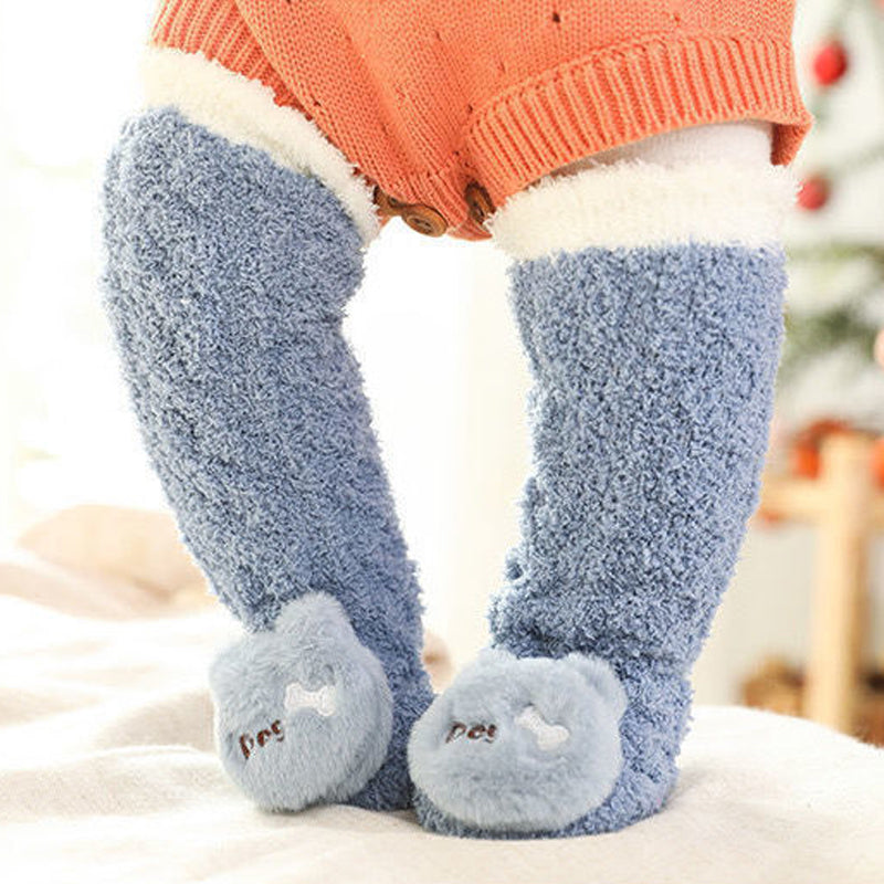 🎁3D Baby Winter Fluffy Fuzzy Slipper Socks