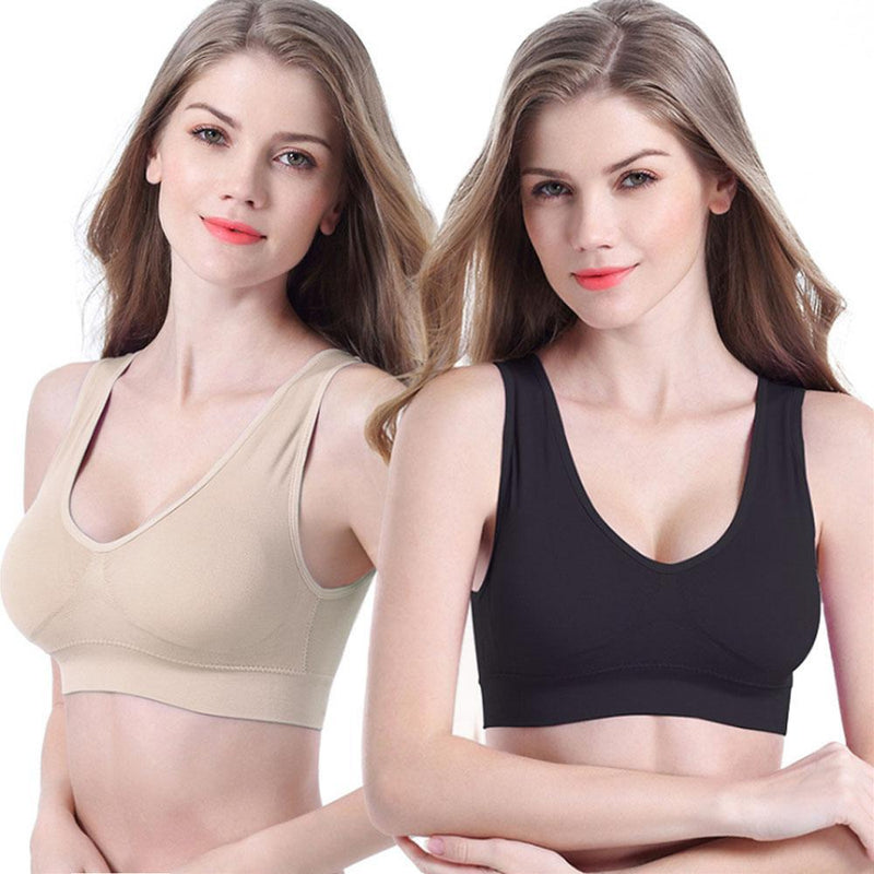 Wireless and breathable bras