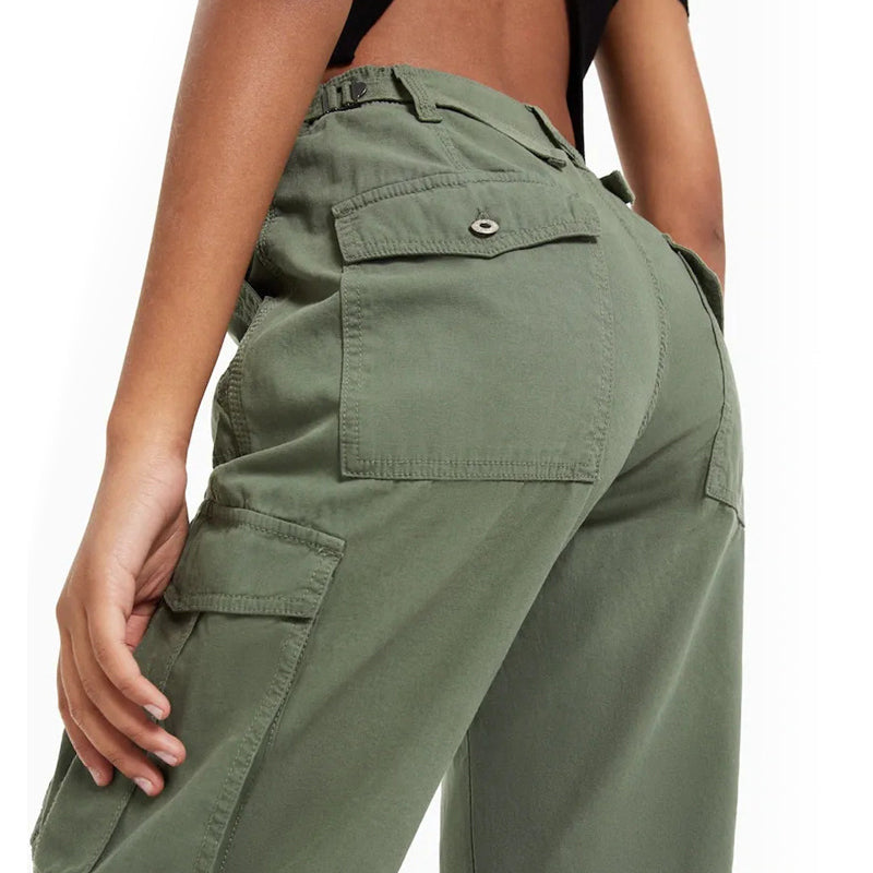 Adjustable Women's Straight Fit Cargo Pants