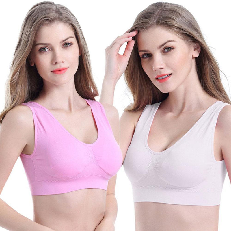 Wireless and breathable bras