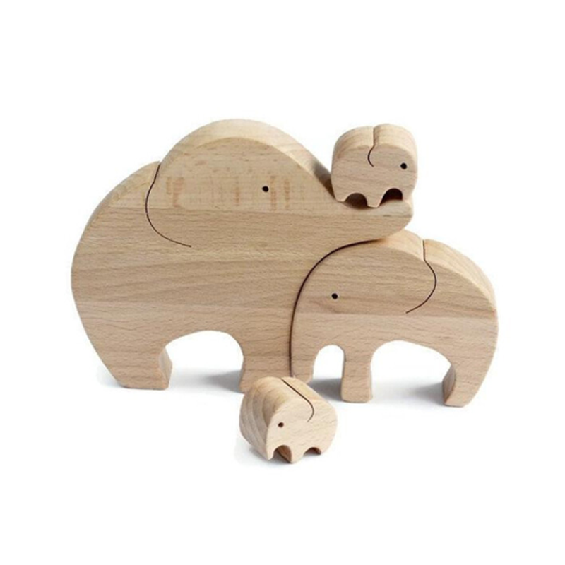 Mother's Day Gift - Creative Wooden Elephant Ornament