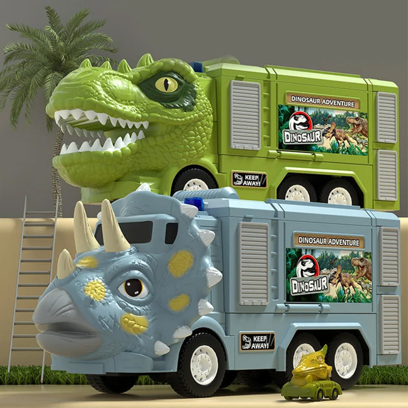 New Dinosaur Transforming Engineering Truck Track Toy Set