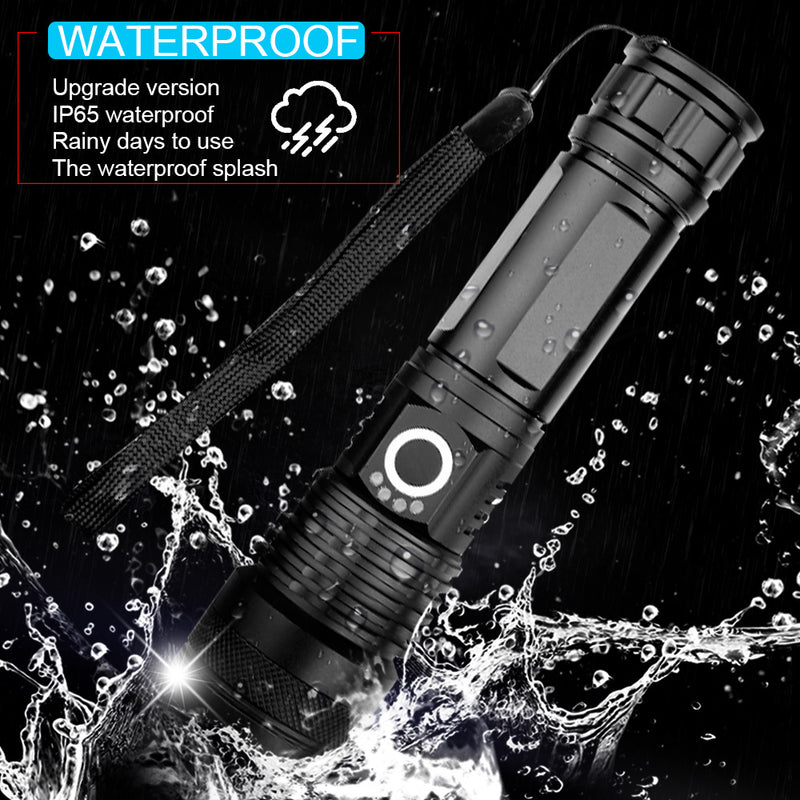 30000-5000 Lumen High Power LED Waterproof Flash Light