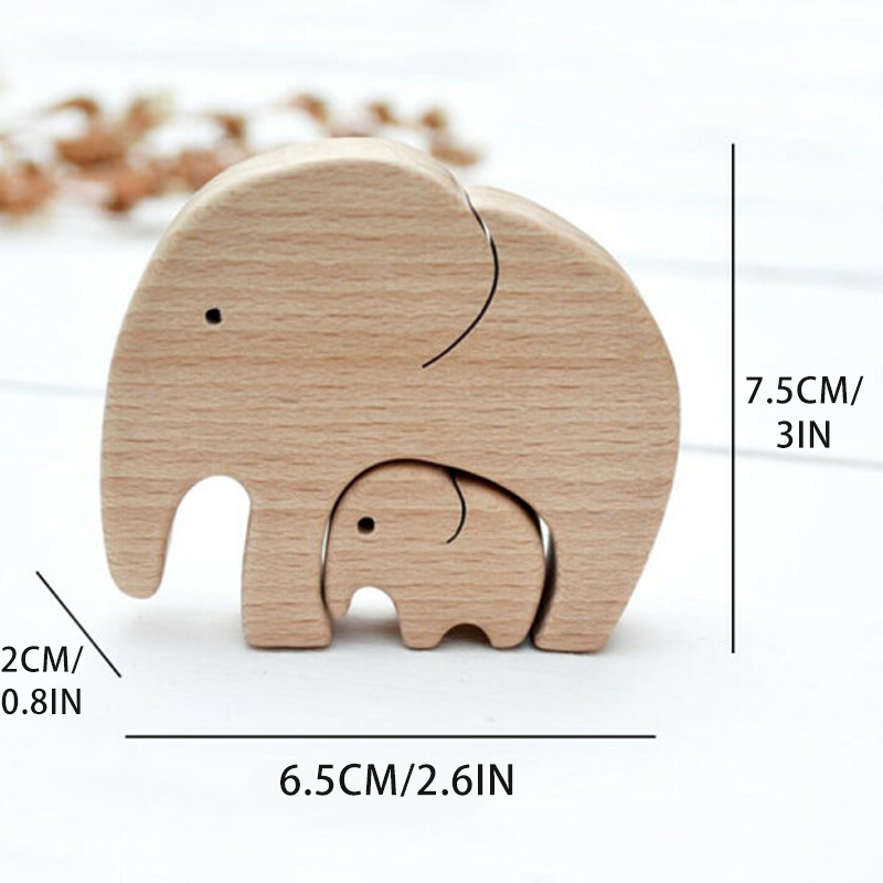 Mother's Day Gift - Creative Wooden Elephant Ornament