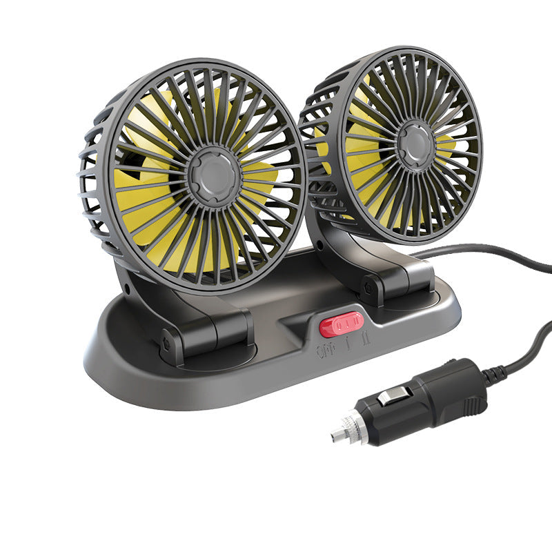 Foldable Car Dual-Head Fan