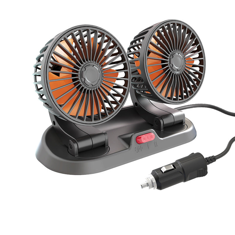 Foldable Car Dual-Head Fan