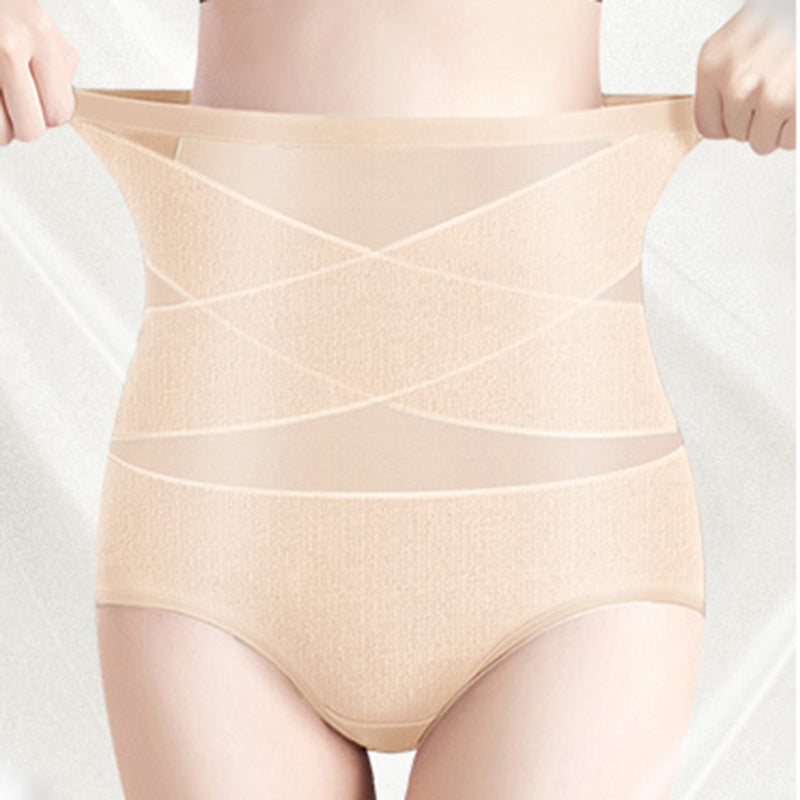 Silk High Waist Crossover Body Shaping Panties